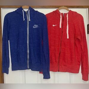 Nike Gym Vintage Full Zip Women’s Hoodies Medium Bundle of 2